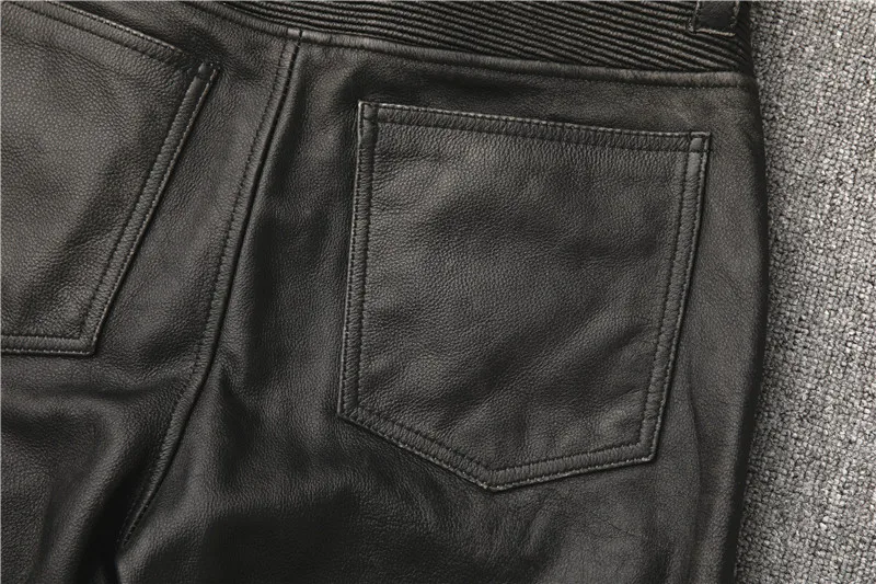 Men's Motorcycle R distress vintage Leather Motorcycle Pants 11