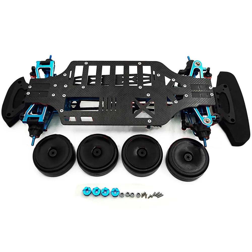 RC Car Metal Shaft Drive Wheels Frame Carbon Fiber Chassis Kit for TAMIYA 4WD TT01 TGS 1/10 Touring Aluminium Alloy | Электроника