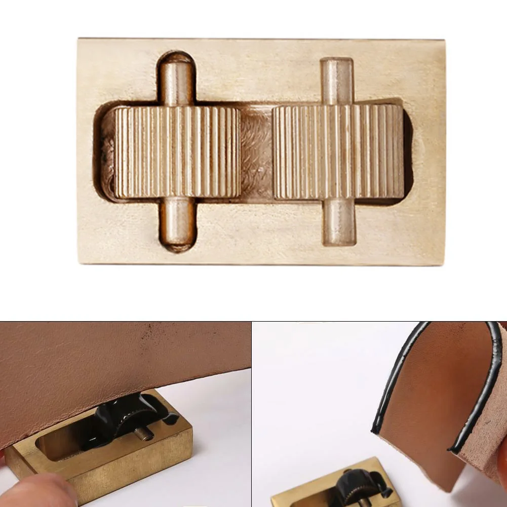 Домашний простой в использовании ремесло практичные латунные аксессуары кожаный набор инструментов с 2 роликами DIY прочная картина маслом коробка ручной работы