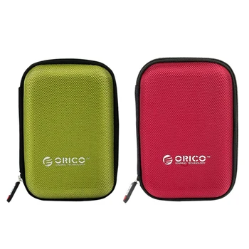 

Orico 2 Pcs Phd-25 2.5 Inch Hdd Protection Bag Box for External Hard Drive Storage Protection Case for Hdd Ssd - Green & Red