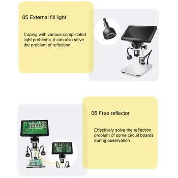 

1200X 7 inch Digital Microscope Magnifier for Repair Soldering with wire control 35ED