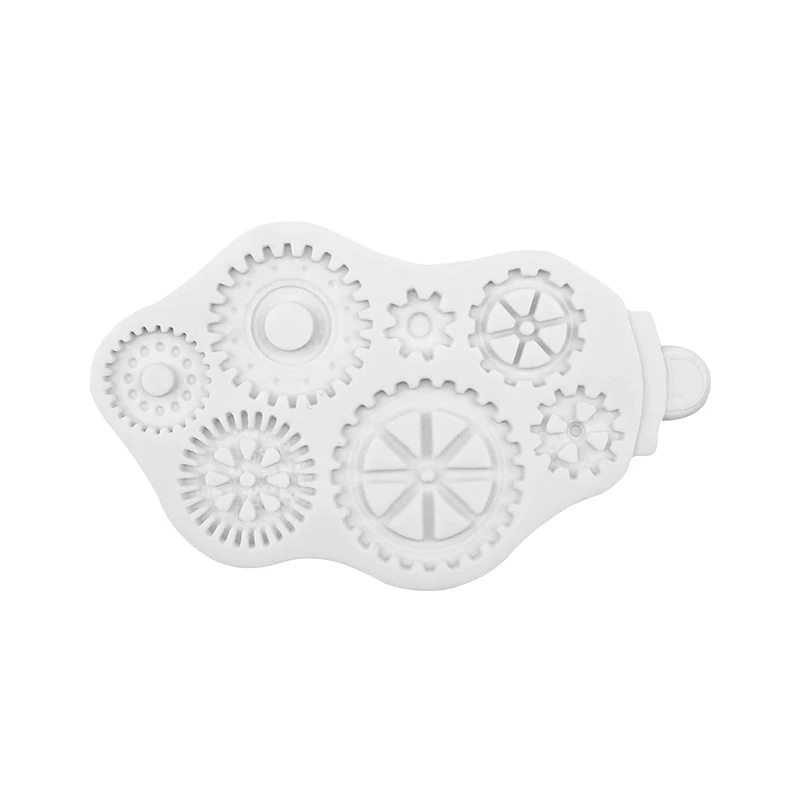 Retro Style Gear Shape Silicone Mold Cake Fondant Mould for Cake Decorating Tools Desserts Jelly Chocolate Cupcake Cake Topper