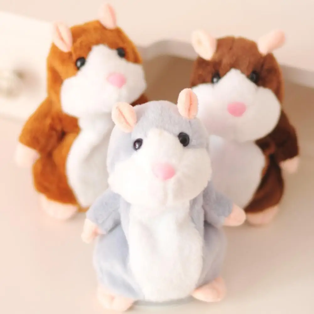 

Record Toys Talking Hamster Mouse Panda Walking Nodding Pet Voice Recorder Repeat Plush Stuffed Animal Toy Gift for Kid