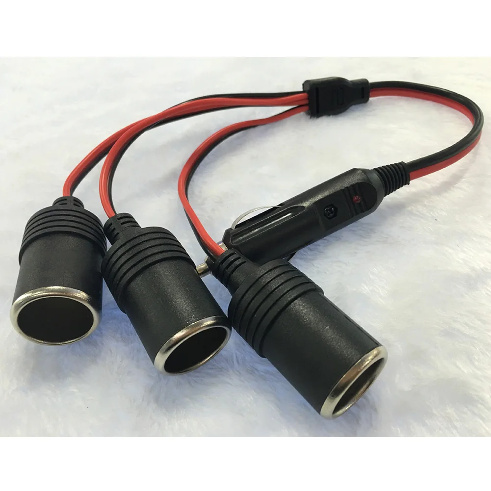 Гнездо для автомобильного прикуривателя разъем Запчасти 12V 24V Портативный разветвитель аксессуары муфтовый стыковочный переводник Мощность Зарядное устройство адаптер 1 до 3 Way