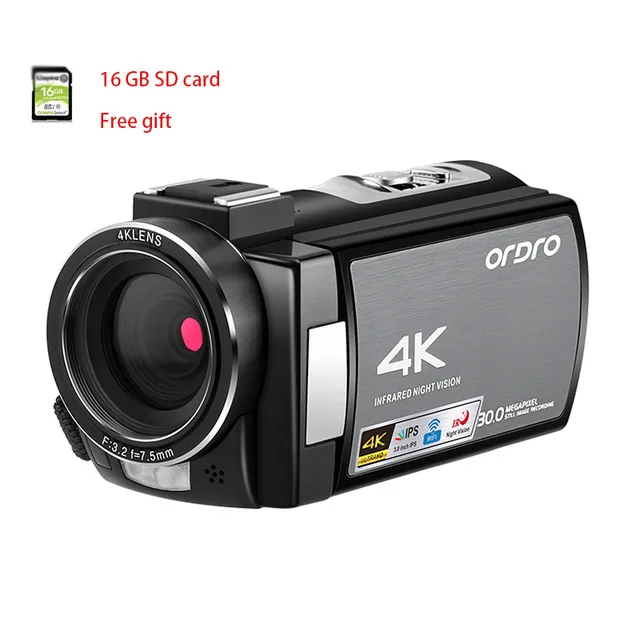 AE8 Цифровая видеокамера 4K Цифровая видеокамера обновление 3,0 ips Full HD камера ИК инфракрасного ночного видения Поддержка Микрофона