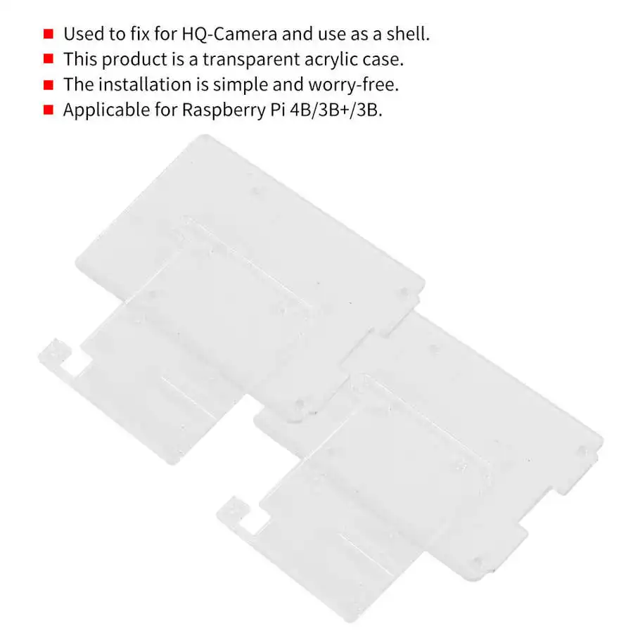 Акриловый прозрачный чехол для камеры Raspberry Pi 4B/3B +/3B HQ|Аксессуары