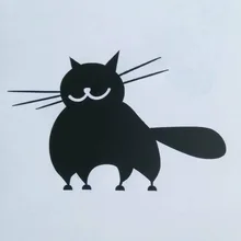 Прямые поставки планируют образец настраиваемый удалить не оставляя следов кошка комбинация ПВХ мультфильм настенные наклейки-Переключатель стикер