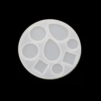 

DIY Geometric Round Square Teardrop Earrings Pendant Resin Mold Jewlery Making