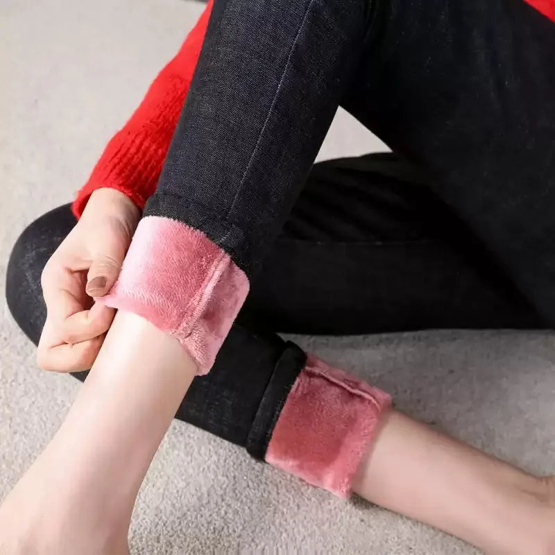 Slim Elastic Warm Vintage Jean Femme Plus Velvet High Waist Jeans Women Pants Denim Pencil Pants 2020 Thick Skinny Jeans Winter Slim Elastic Warm Vintage Jean Femme Plus Velvet High Waist Jeans Women Pants Denim Pencil Pants 2020 Thick Skinny Jeans Winter