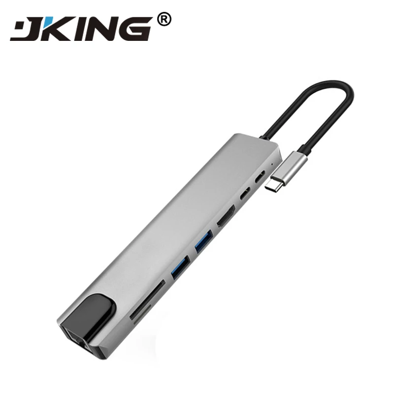 Мульти USB C концентратор для 3 0 HDMI 4 K/SD/TF кардридер/зарядка PD аудио/RJ45 адаптер MacBook Pro