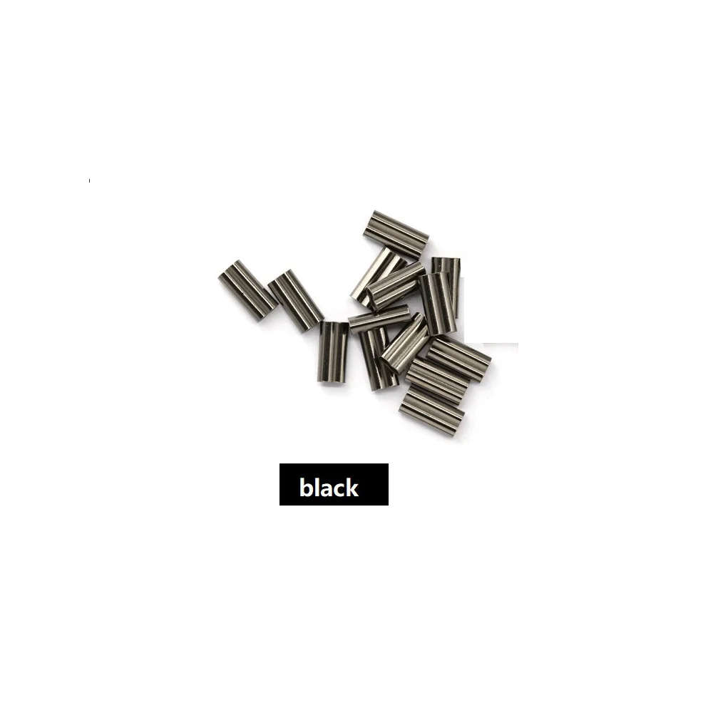 Fishing Accessories 30pcs/lot Stainless Steel Double Oval Copper Tube Fishing Line Crimping Sleeves Tube Connector