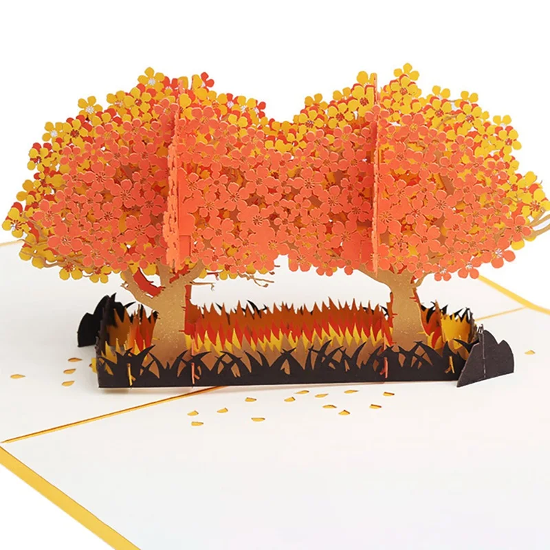  Cherry Blossom Tree Pops Up Card Greeting Card Postcard Flower Card For Handmade Birthday Gift Wedd - 4000562231978