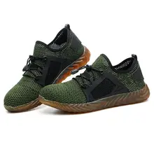 Защитная обувь со стальным носком, анти-разбивающаяся, летняя, дезодорирующая, дышащая, легкая, износостойкая, Рабочая обувь