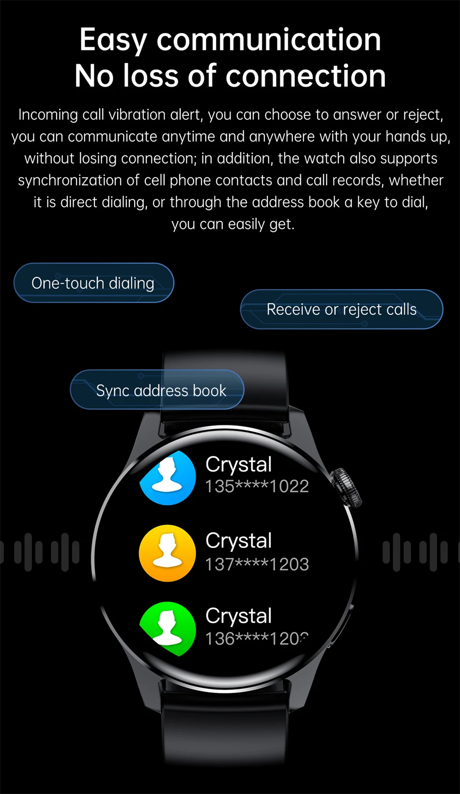 2022 New Full Circle Touch Screen Steel Band Luxury Bluetooth Call Men Smart Watch Waterproof Sport Activity Fitness Watch +Box