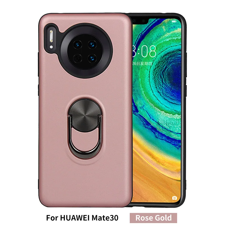 Rose Gold 360 Вращающийся чехол с металлическим кольцом для huawei Nova 5 5i Pro 4 3i и mate 30 20 Pro и P30 P20 Pro Чехол для телефона - Цвет: Rose Gold