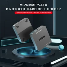 Blueendless baía dupla ssd m.2 caso usb 3.1 pcie nvme/ngff com m chave/b & m ssd gabinete de disco sólido caso ssd docking station
