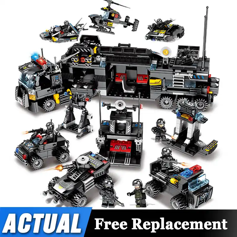 8 In 1 Roboter Flugzeug Auto Stadt Bewaffneten Polizei Swat Bausteine Ziegel Playmobil Diy Spielzeug Fur Kinder Sperren Aliexpress