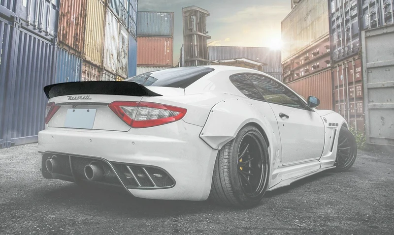 Автомобиль-Стайлинг LB Стиль углеродного волокна задний спойлер глянцевая отделка Багажник крыло сплиттерная губа Тюнинг Комплект для Maserati Gran Turismo