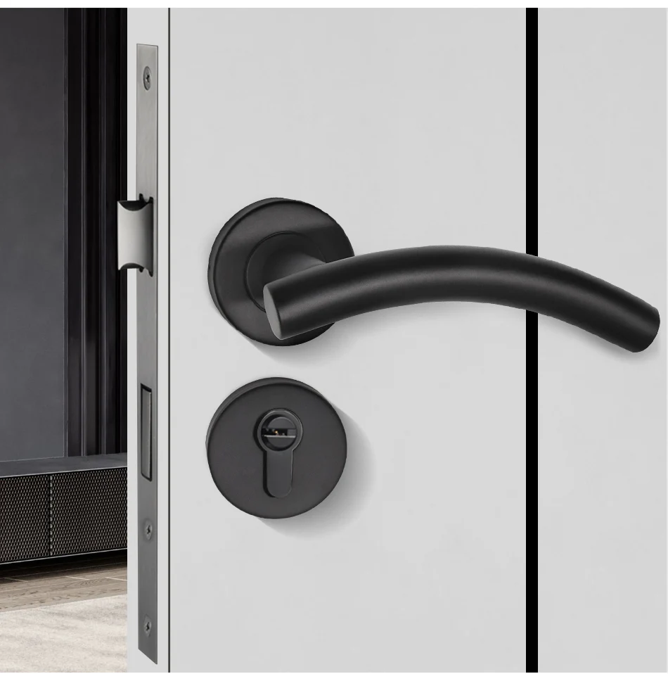 LH1006-Modern-black-color-stainless-steel-tube-lever-door-handle-bedroom-washroom_11