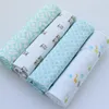 NEW 4PCS/Pack 100% Cotton Flannel Receiving Baby Blanket Newborn Colorful Cobertor Baby Bedsheet Supersoft Bebe Blanket 76x76cm 4