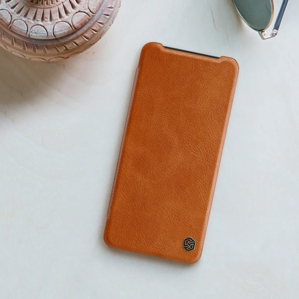 Oneplus 7T Flip Case One Plus 7T Flip Cover NILLKIN QIN Series Flip Leather Case For Oneplus 7T Phone Bag Case with Card Pocket
