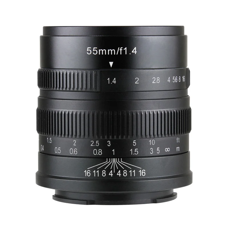 7artisans55MM F1.4 Большая диафрагма портрет ручной фокус объектив камеры для Canon EOS M камера sony E Mount Fuji FX M4/3 Mount