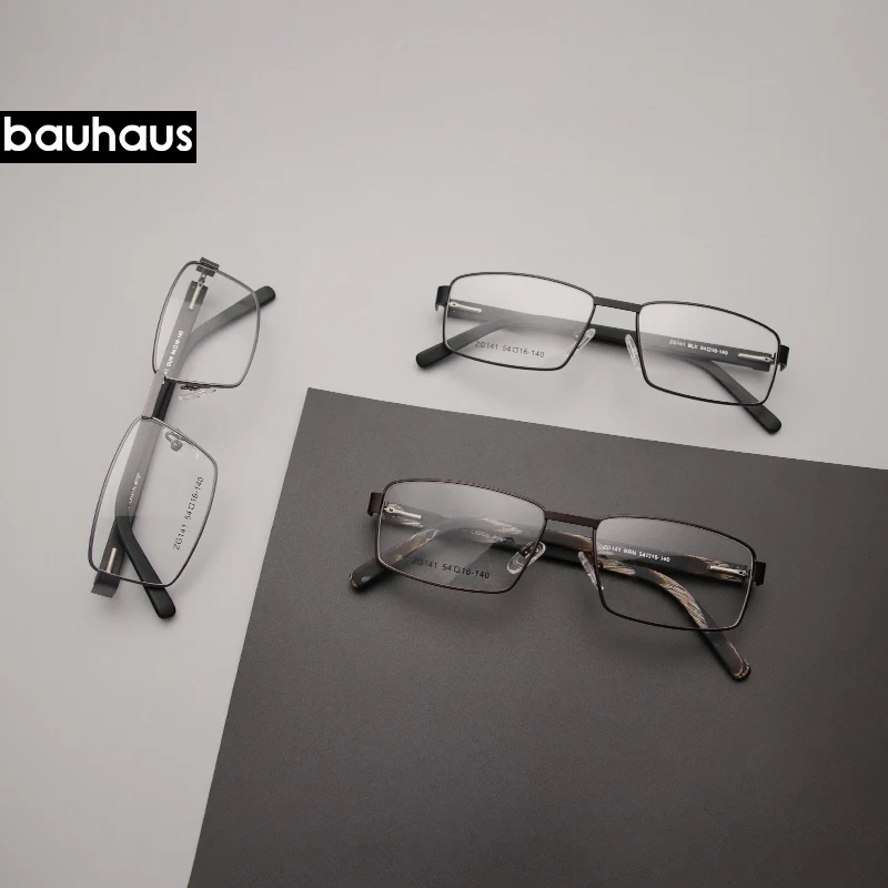 ZG141 Bauhaus бизнес металлическая оправа для очков унисекс квадратные очки