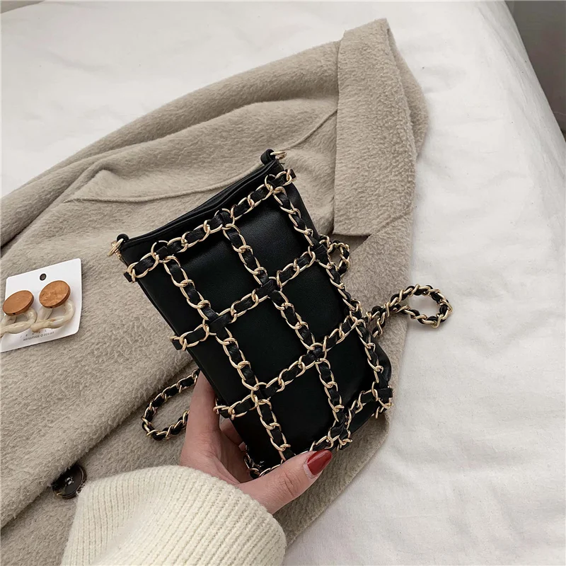 iVog New Arrival Everyday Ladies Ladies Messenger Crossbody Handbag louis Black Chain Hand Bags for Women