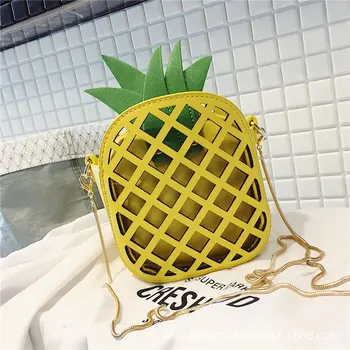 

2020 New Hollow Pineapple Shoulder Bag Louisvuiton Hit Color Personality Creative Fashion Shoulder Diagonal Female Bag gg