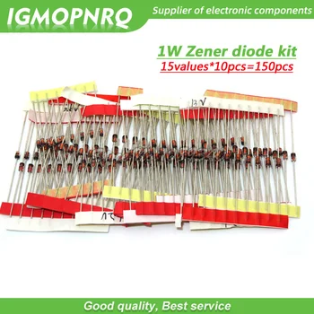 

15values*10pcs=150pcs 1W Zener diode kit DO-41 3V-30V component diy kit 1N4727 1N4728 1N4729 1N4730 1N4732 1N4733 1N4734 1N4751