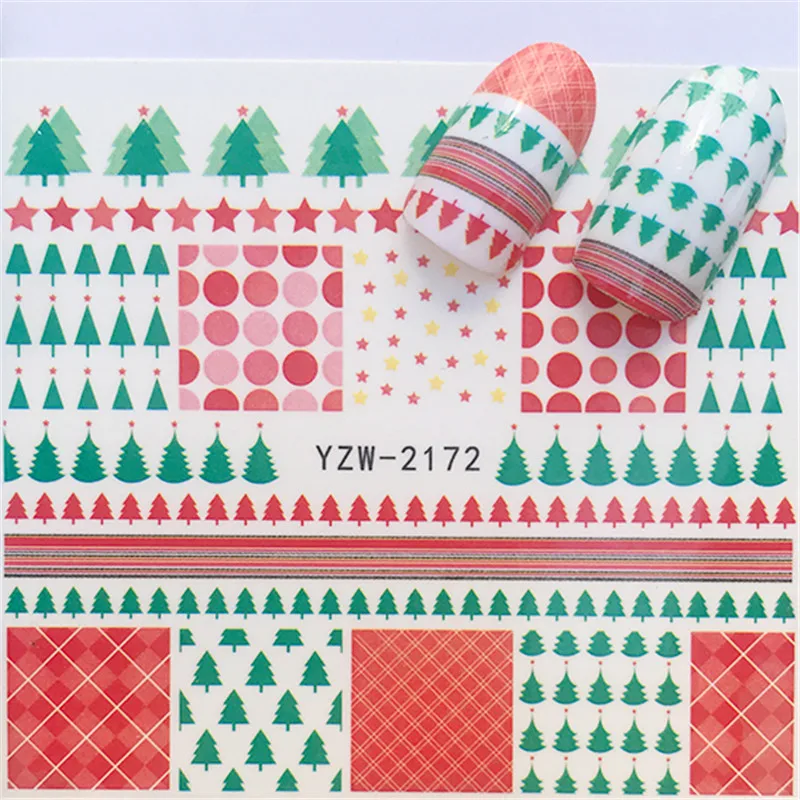 1 шт. Рождественский Маникюр для ногтей DIY рождественские наклейки для дизайна ногтей наклейки украшение для домашнего маникюра салон