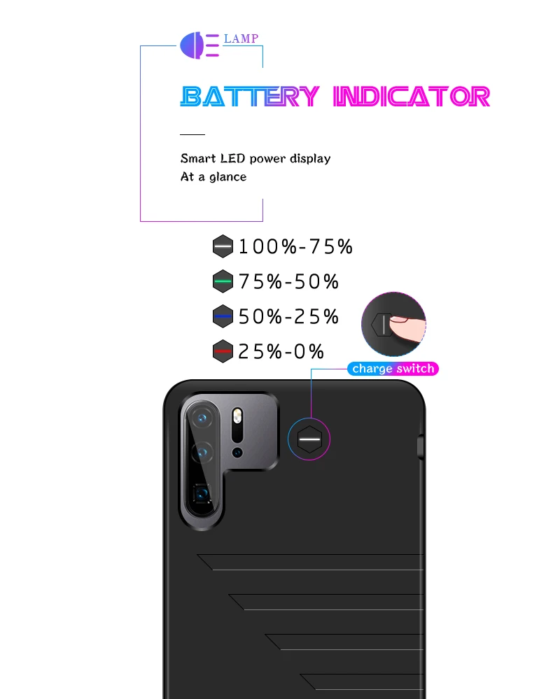 6800 мА/ч чехол для зарядного устройства для huawei P30 P20 Pro, внешний аккумулятор, чехол для huawei P20 lite P20 Nova 3 3e 4, Внешний чехол для аккумулятора