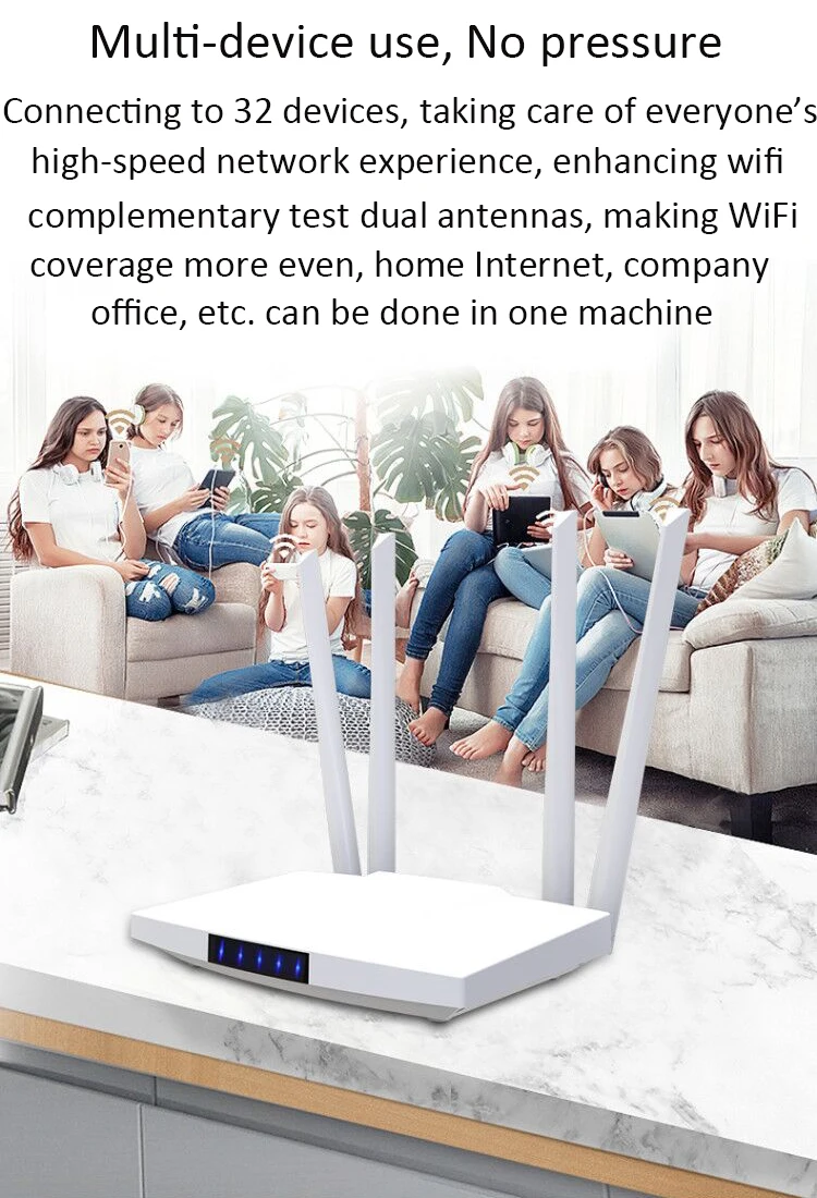 VSVABEFV 150Mbps 4G WIFI Router Unlocked 3G/4G SIM CPE Router Wireless Wifi Hotspot With RJ45 WAN/LAN Port Support 32 Users