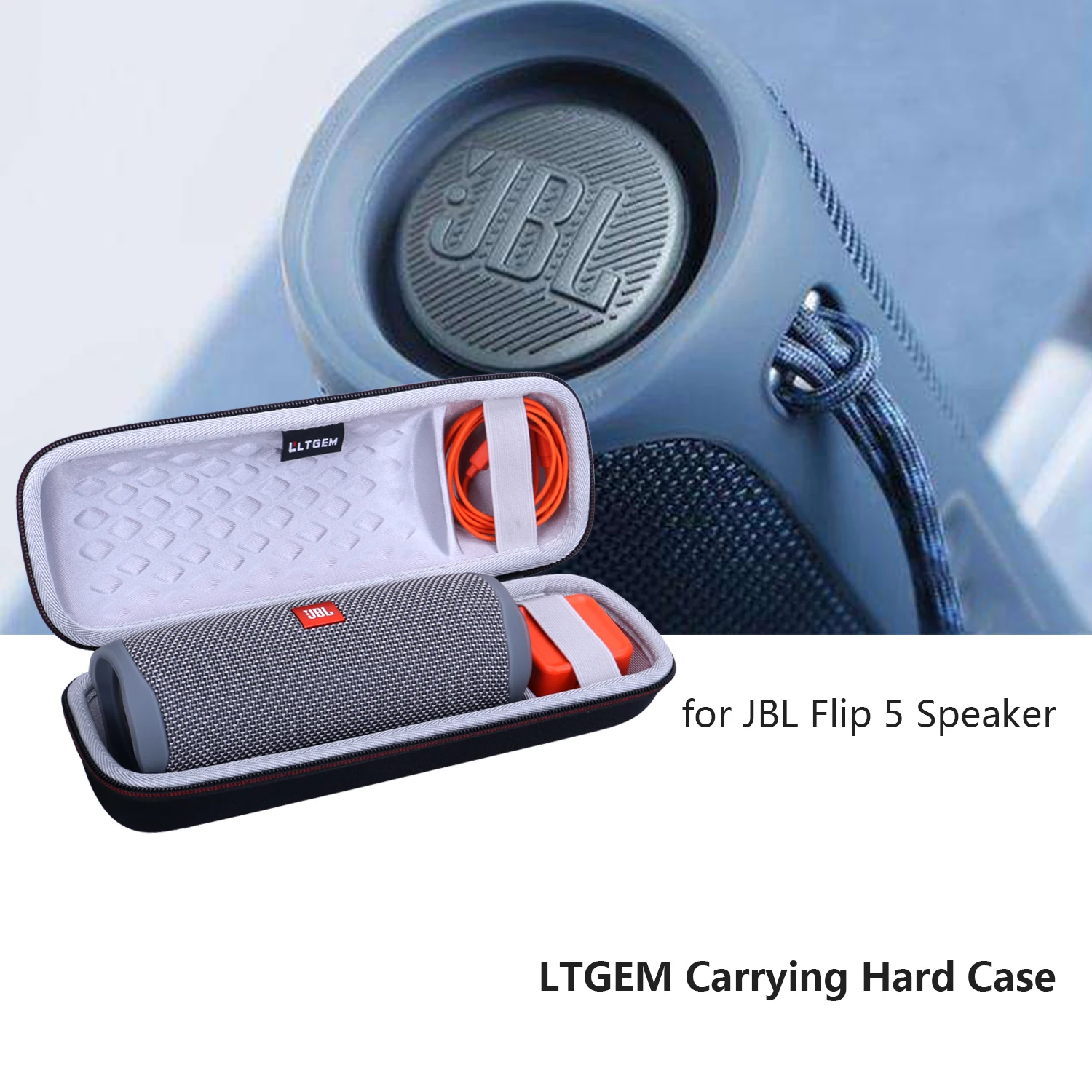 LTGEM Водонепроницаемый EVA Жесткий Чехол для JBL Flip 5 динамик