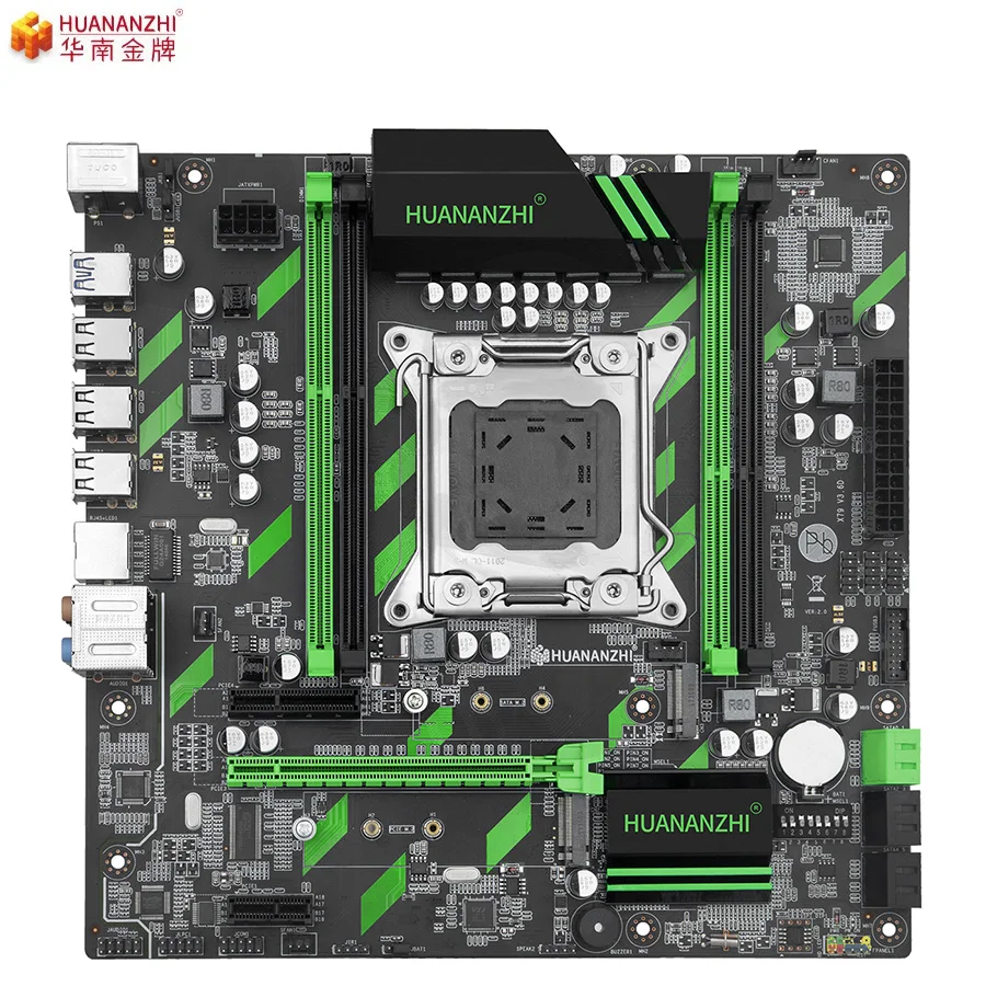 Комплект материнской платы HUANANZHI X79 ZD3 с Xeon E5 2640 4x8 ГБ = 32 Гб 1600 МГц 12800R DDR3 память ECC