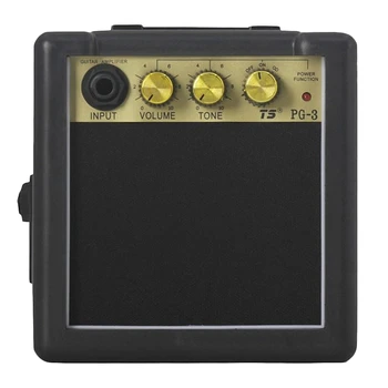 

Portable Mini Guitar Bass Amplifier Guitarra AMP 5W Speaker Clip-On Guitar Parts Accessories for Acoustic Electric Guitar PG-3