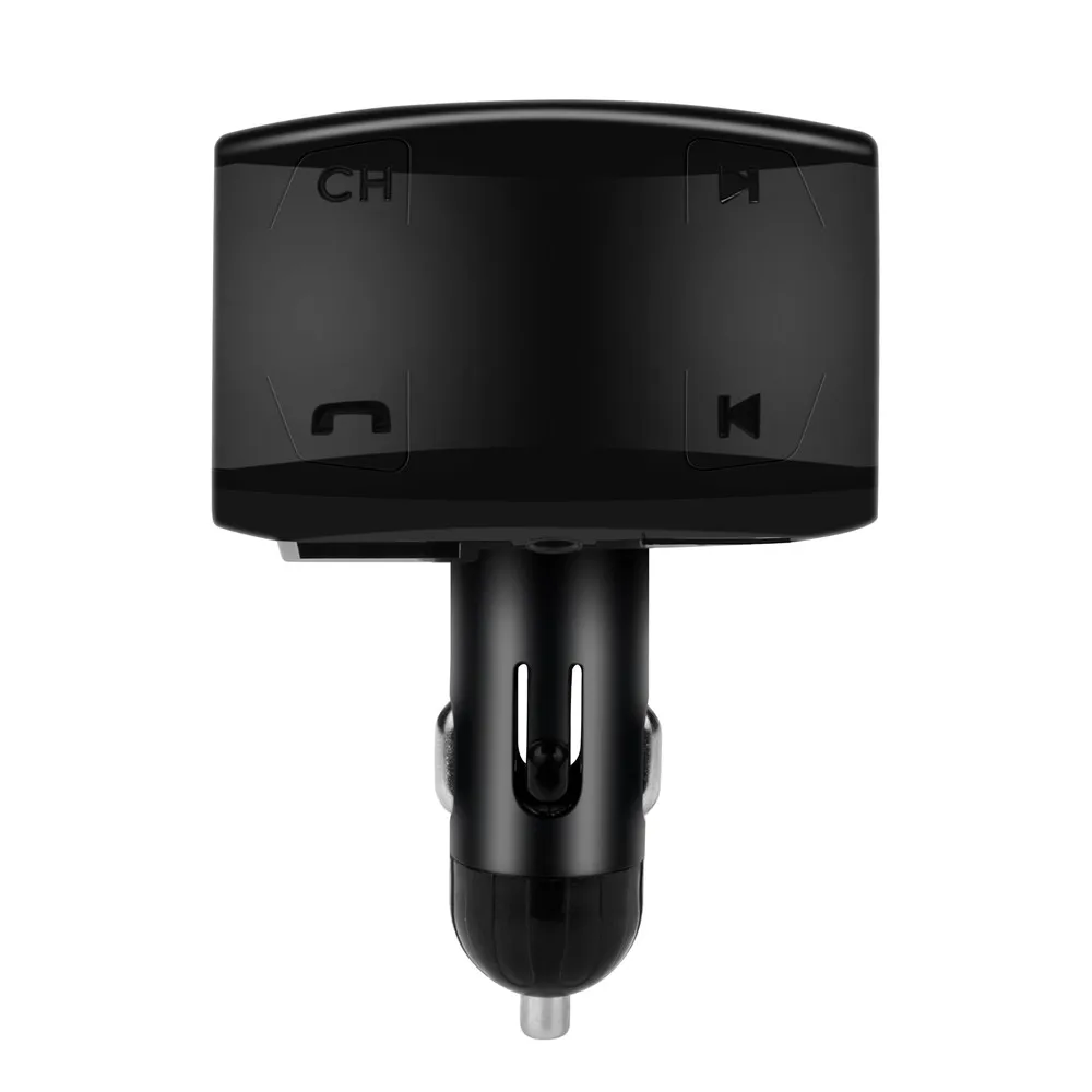 1 порт USB Bluetooth телефон зарядка автомобильное зарядное устройство Поддержка FM TF карта для IPhone Ipad samsung - Тип штекера: Black