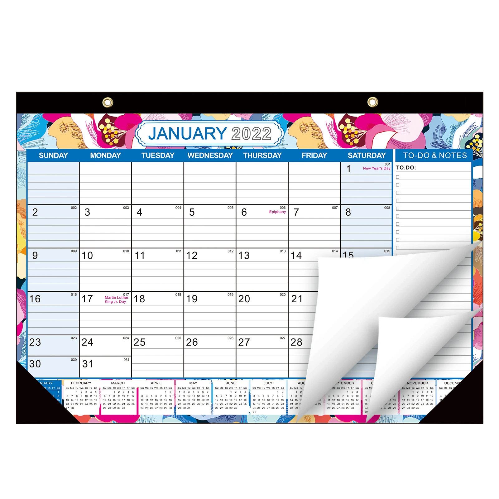 LTCTL Calendario de Escritorio 2022 Calendario De Escritorio Grande 2022 Stand Flip 2022 Calendar 10x8.4in Calendario De Escritorio con Etiqueta De Notas De Color 2022 Calendario Escritorio 