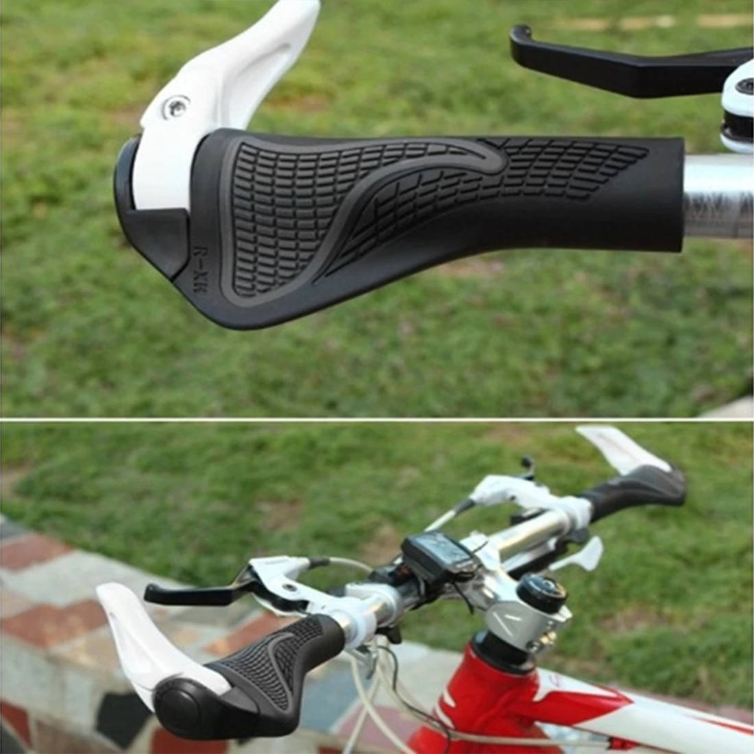 Aluminum alloy vice handlebar Mountain bike bicycle handle anti-skid ergonomic bicycle handlebar set mountain handlebar gloves