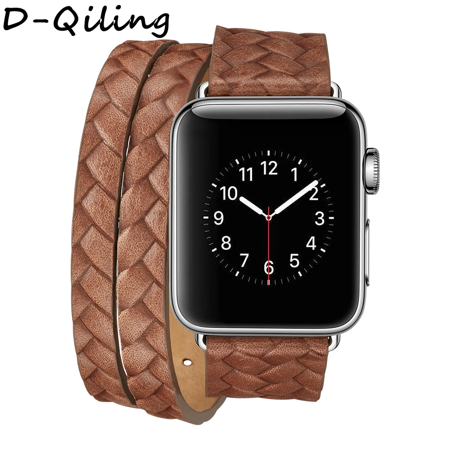 Кожаный ремешок для часов apple watch 4 ремешка 44 мм/40 мм correa apple watch 42 мм/38 мм двойной тур Браслет ремешок для часов Iwatch 54 3 21