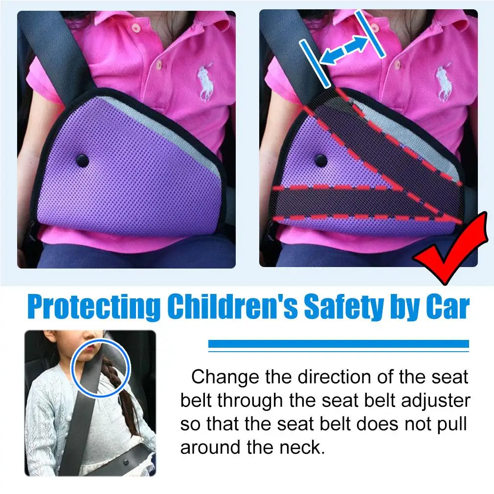 

Kids Car Safe Fit Seat Belt Adjuster Clip Accessories Baby Safety Child Protector Covers Positioner