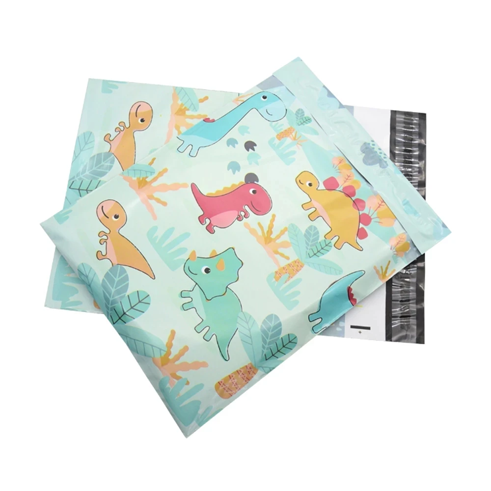 

10 pcs biodegradable panda/flamingo/unicorn/dinosaur pattern envelope odorless plastic mailing envelope bag/transportation bag