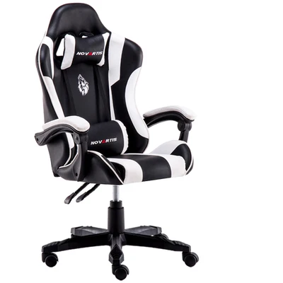 Reclining E-sports Game Chair Home Computer Host Internet Bar Competitive Lazy Armchair Swivel Reclining Soft Gaming Leather - Цвет: A1 without footrest