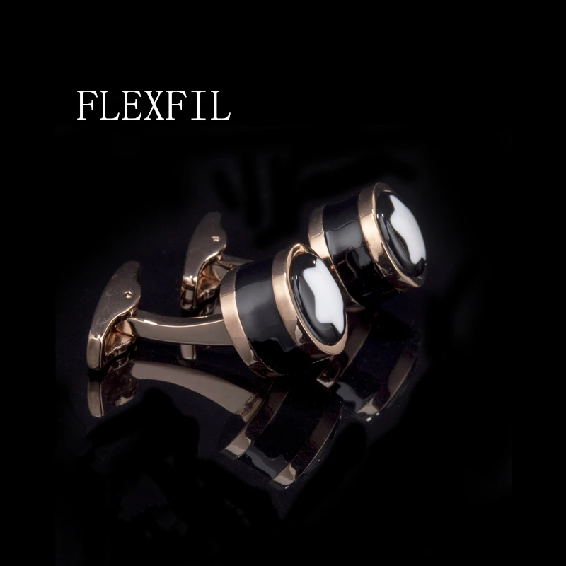 FLEXFIL 남성용 럭셔리 셔츠 커프스 단추 브랜드 커프스 버튼 커프스 링..