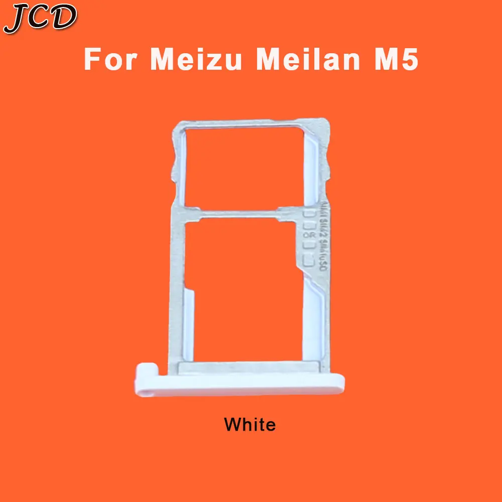 JCD слот для sim-карты держатель для meizu meilan M6 M5 Micro SD слот для карты лоток Разъем заменитель адаптера запасные части - Цвет: M5-White