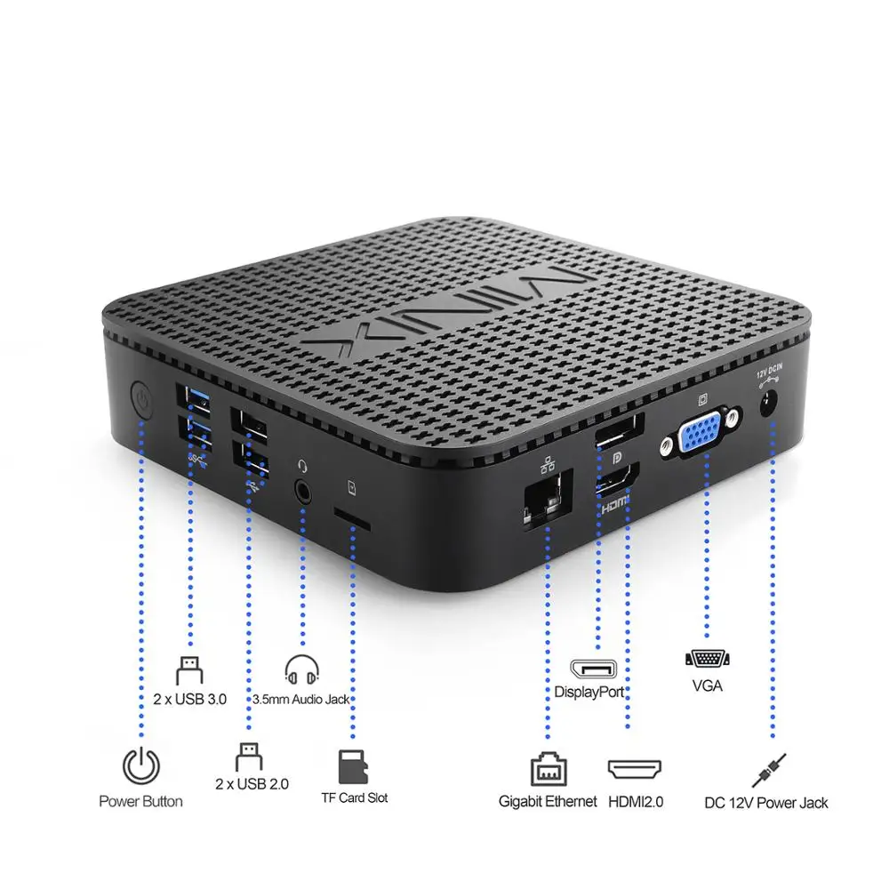 MINIX NEO G41V-4 Intel Gemini Lake N4100 Ultimate безвентиляторный мини-ПК Windows 10 Pro с тройным дисплеем расширяемый мини-ПК для хранения