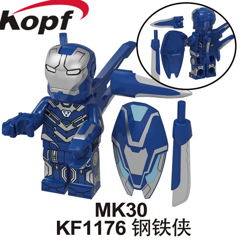 KF1175 20 штук супер герои коллекция Железный человек Searies цифры M39 M85 M50 модель Spider-Ham, строительные блоки для детей подарок игрушки - Color: KF1176  20pcs No Box