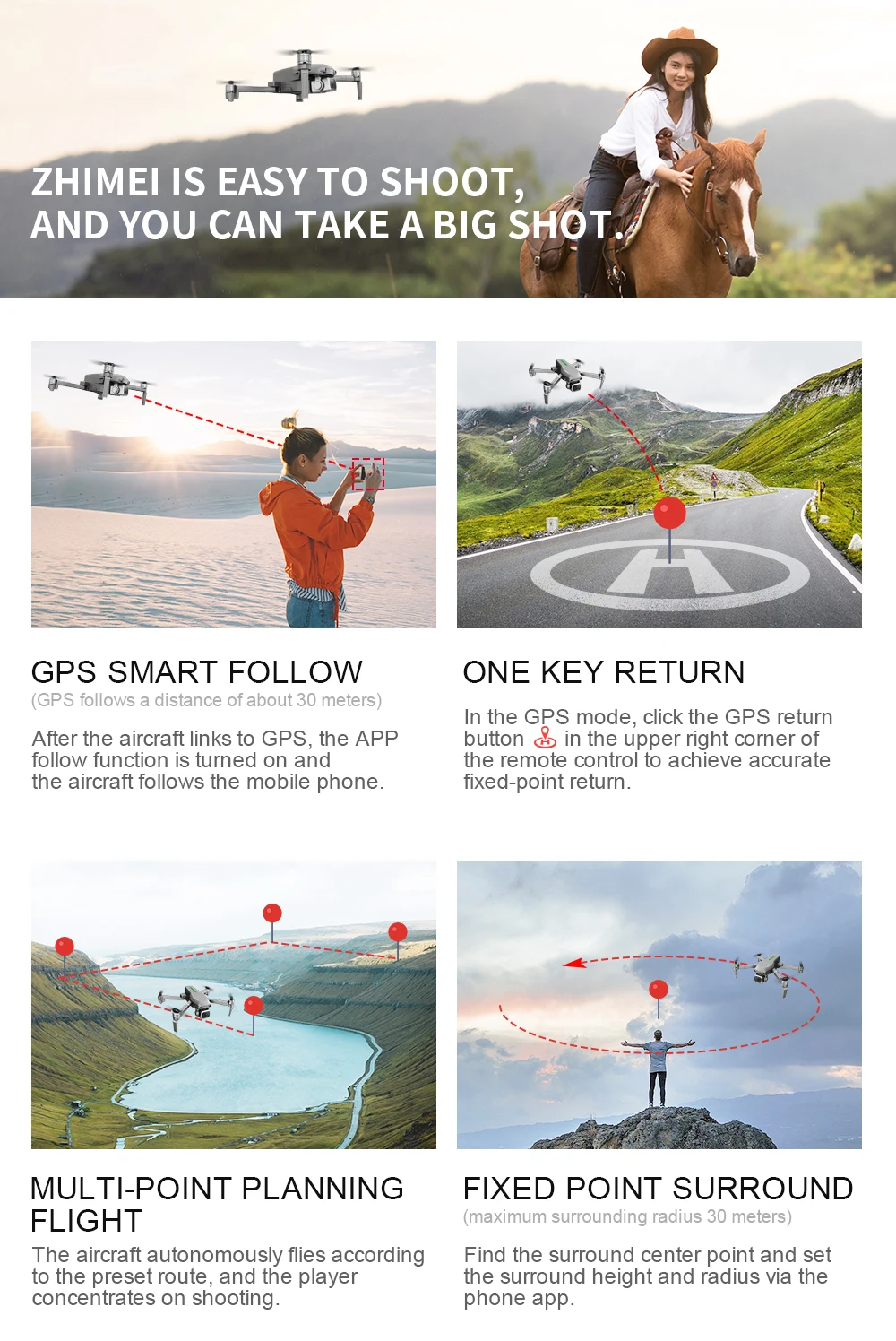 L109 GPS Drone 4K x50 ZOOM HD Camera 5G WIFI Gesture photo Low power return Professional Quadcopter RC Helicopter VS SG907 E58