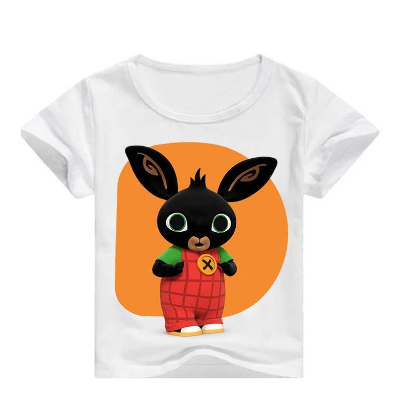 2-13 лет, GB, британская одежда, Bing Bung, футболка с кроликом для девочек модные футболки для мальчиков, футболки с коротким рукавом с героями мультфильмов для мальчиков