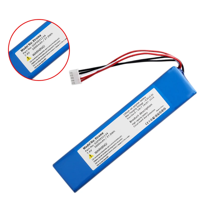 5000MAh литий-полимерный сменный Аккумулятор 7,4 V совместимый для JBL Xtreme GSP0931134
